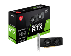 Видео карта MSI GeForce RTX 3050 LP 6G OC, 6GB GDDR6, 96-bit, 2xHDMI, DP