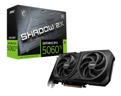 Видео карта MSI GeForce RTX 5060 Ti 16G SHADOW 2X OC PLUS, 16GB GDDR7, 128-bit, HDMI, 3xDP - 912-V535-003