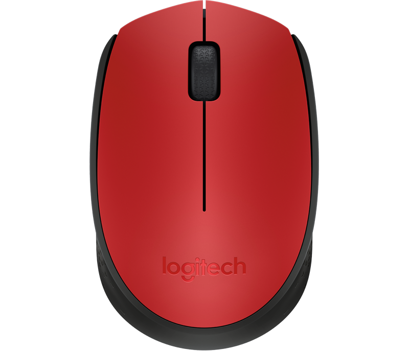 Безжична Мишка LOGITECH M171 , Wireless, 1000 DPI, 3 бутона, Червен