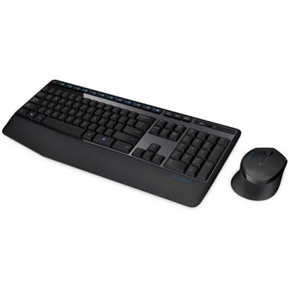 Безжична Клавиатура + Мишка LOGITECH MK345 - Wireless, US, Черна