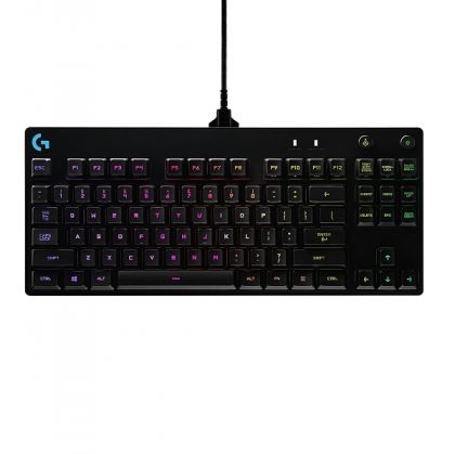 Геймърска клавиатура Logitech G Pro (920-009392), GX Clicky, Lightsync RGB, Black
