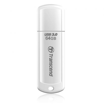 USB памет 64GB TRANSCEND JETFLASH 730, USB 3.0, White