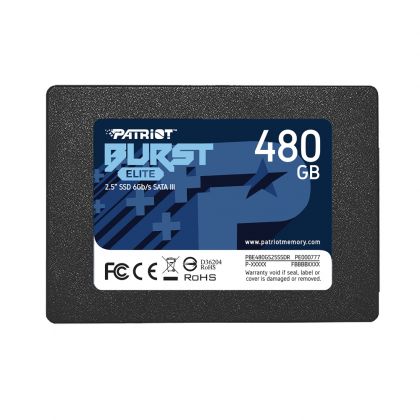 SSD 480GB Patriot Burst Elite (PBE480GS25SSDR), 2.5", SATA3, TLC
