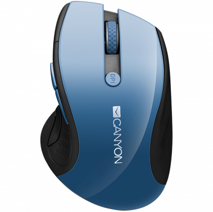 Безжична мишка CANYON CNS-CMSW01BL , Wireless, DPI 1600, Blue Gray