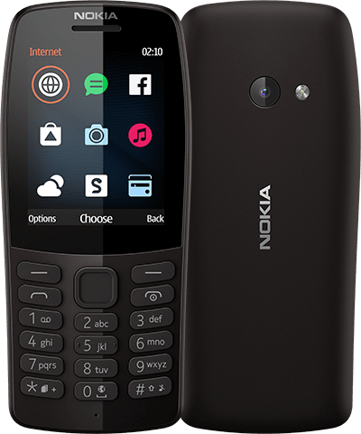 Мобилен телефон NOKIA 210, Dual SIM, Black