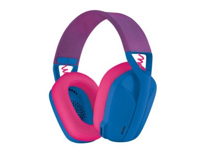 Безжични геймърски слушалки LOGITECH G435 LIGHTSPEED (981-001062), Wireless/Bluetooth, Blue and Raspberry