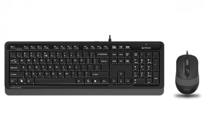 Комплект Клавиатура + Мишка A4TECH F1010 Fstyler Sleek, С кабел, USB, Grey