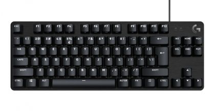 Геймърска клавиатура LOGITECH G413 TKL SE (920-010446), Mechanical, Tactile switches, USB, White backlighting, US layout,  Black 