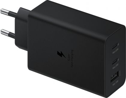 Зарядно у-во SAMSUNG Power Adapter Trio 65W USB-C 25W USB-C 15W USB-A Black