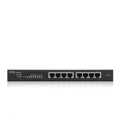 Суич Zyxel GS1915-8, 8-port GbE Smart hybrid mode Switch, standalone or NebulaFlex Cloud, desktop, fanless