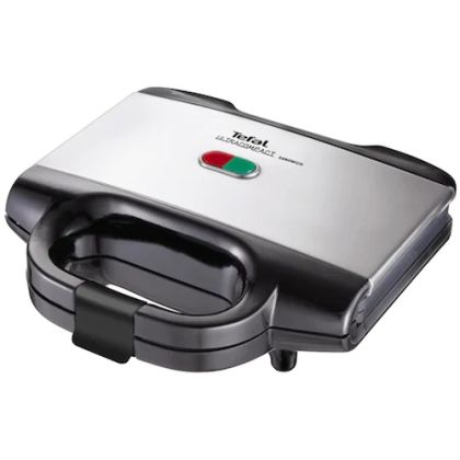 Сандвич тостер TEFAL SM155212,  SDW U.COMPACT BLK INOX CUT