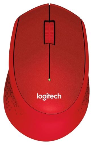 Безжична мишка LOGITECH M330 SILENT PLUS, Wireless, 1000 DPI, 3 бутона, Red - 910-004911