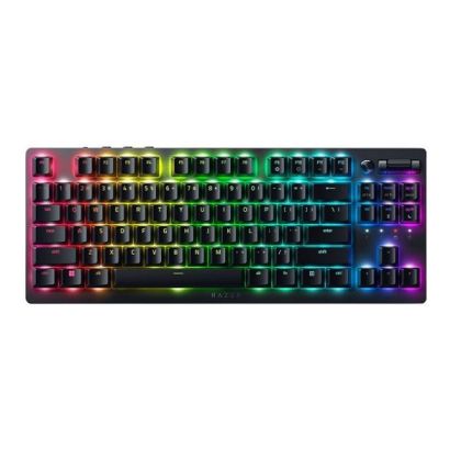 Геймърска клавиатура RAZER DeathStalker V2 Pro Tenkeyless (RZ03-04370100-R3M1), Wireless/Bluetooth/USB-C, Linear Red Switch, US Layout, Black