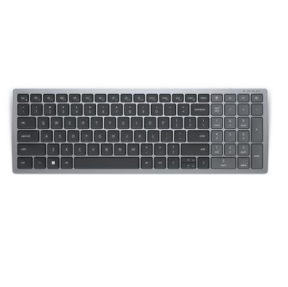 Безжична клавиатура DELL KB740 (580-AKOX), Multi-Device Wireless/Bluetooth US International (QWERTY), Titanium grey