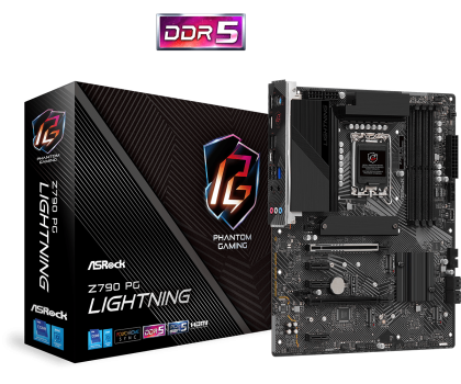 Дънна платка ASROCK Z790 PG Lightning (Intel 1700, 4xDDR5, 4xHyper M.2, 2.5G LAN, HDMI) ATX