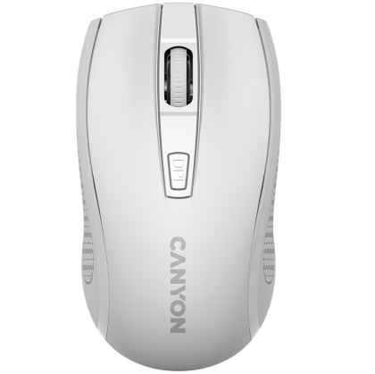 Безжична мишка CANYON MW-7 (CNE-CMSW07W), Wireless 2.4GHz, 1600DPI, White