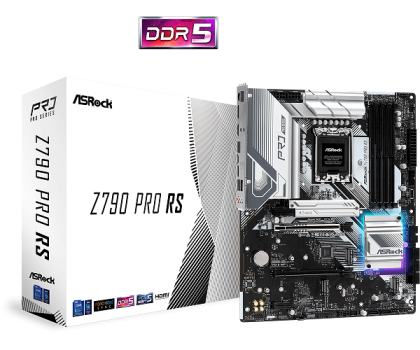 Дънна платка ASROCK Z790 Pro RS (Intel 1700, 4xDDR5, 4xHyper M.2, 2.5G LAN, HDMI, DP) ATX