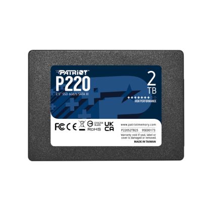 SSD 2TB PATRIOT P220 (P220S2TB25), 2.5" SATA III
