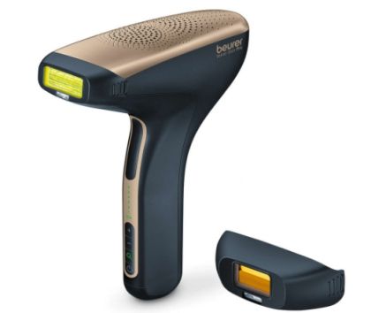 Фотоепилатор BEURER IPL Velvet Skin Pro Black, Auto flash, 4.5 cm2, 1 attachment 2 cm2, 600 000 pulses, safe skin sensor, UV filter, 6 energy levels, black