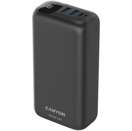 Външна батерия CANYON PB-301 (CNE-CPB301B), 30000mAh, 30000mAh, 2xUSB + USB-C, Black