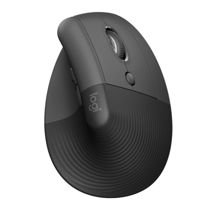 Вертикална безжична мишка LOGITECH Lift for Business (910-006494), Bluetooth, 4000DPI, Graphite