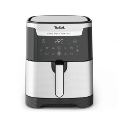 Фритюрник с горещ въздух TEFAL EY801D15, Easy Fry XXL Flexcook, 2in1 silver, 6.5L (8 portions) / 1.5kg, dual zones, perfect searing, 8 automatic programs