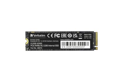 SSD 512GB VERBATIM Vi3000, M.2 2280 PCIe Gen 3.0 x4 NVMe, 3D NAND