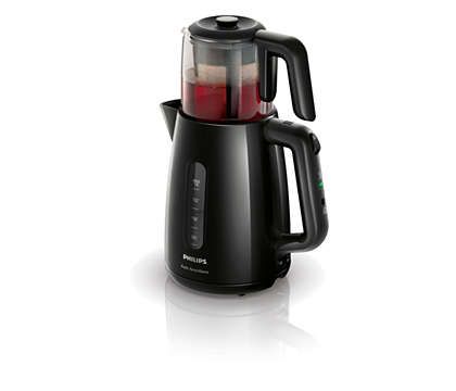 Електрическа кана PHILIPS HD7301/00 Daily Collection, 1700W, Вместимост 1.9л, Стъклен чайник, Автоматично поддържане на топлина, Black