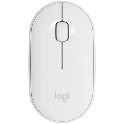 Безжична мишка LOGITECH M350S Pebble 2 (910-007013), Bluetooth, 4000DPI, Tonal White