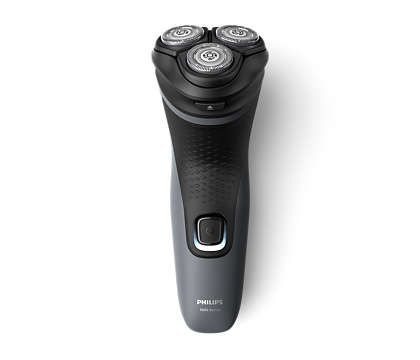 Смаобръсначка PHILIPS S1142/00 Series 1000, Без кабел, ножчета PowerCut, Време на работа 40 мин/13 бръснения, 4D Огъващи се глави, IPX7,  Deep Grey