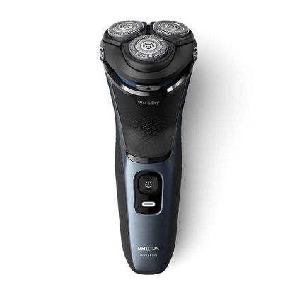 Самобръсначка PHILIPS S3144/00 Shaver 3000 Series, Мокро и сухо бръснене, 60 минути бръснене без кабел след 1 час зареждане, технологията SkinProtect, Dark Blue