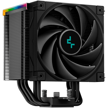 Охладител за процесор DeepCool AK500 Digital, CPU Air Cooler, 1x120mm FK120 PWM FDB Fan, Digital Display, ARGB, TDP 240W, 5 Heatpipes, Black, Intel LGA2066/2011-v3/2011/1700/1200/115x, AMD AM5/AM4, 127×117×160 mm(L×W×H), 3 Year Warranty