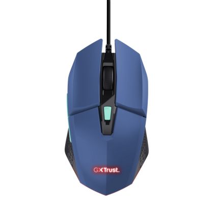 Геймърска мишка TRUST GXT 109 FELOX , Wire, Illuminated , 6400 DPI, USB, Blue