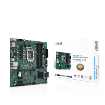 Дънна платка ASUS Pro B660M-C D4-CSM (Intel 1700, 4xDDR4, 2xM.2, HDMI, VGA, 2xDP) Micro ATX