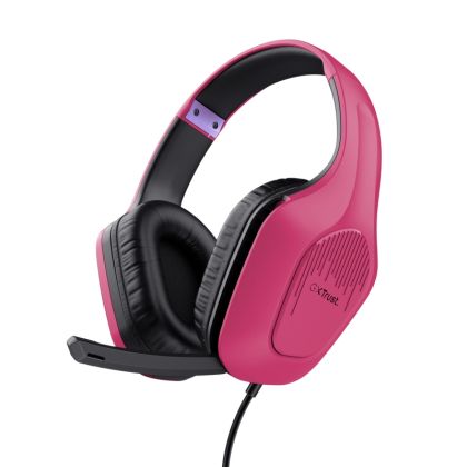 Геймърски слушалки TRUST GXT 415P ZIROX, Headset PC, 3.5мм, Pink