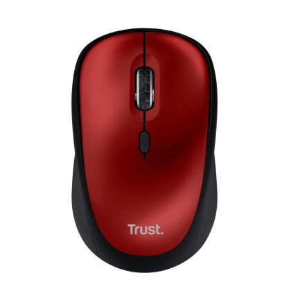 Безжична мишка TRUST Yvi+, Silent Wireless Eco, 1600 dpi, Red