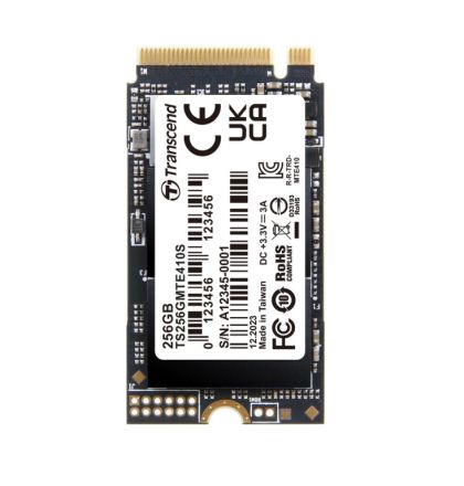 SSD 256GB TRANSCEND 410S (TS256GMTE410S), M.2 2242, NVMe PCIe Gen4 x4, 3D NAND