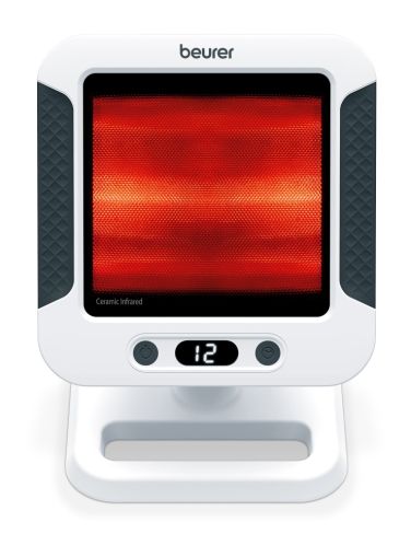 Инфрачервена лампа Beurer IL 60 infrared heat lamp, For colds and muscle tension,  SCHOTT NEXTREMA glass-ceramic cover lens, UV blocker, Adjustable shade from 0-40 degrees, 300W, electronic timer, Medical device