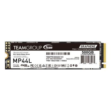 SSD 500GB TEAM GROUP MP44L, M.2 2280 PCIe 4.0 x4 with NVMe - TM8FPK500G0C101