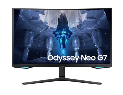 Монитор SAMSUNG Odyssey Neo G7 LS32BG750NP (LS32BG750NPXEN), 32" VA Curved 1000R, 4K UHD (3840x2160) 165Hz, 16:9, 1ms, 350 cd/m2, 1M:1, AMD FreeSync Premium Pro, Quantum Mini-LED, DP, 2xHDMI, USB Hub, Black