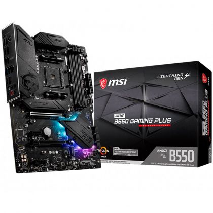 Дънна платка MSI MPG B550 GAMING PLUS (AMD AM4, 4xDDR4, 2xM.2, HDMI, DP) ATX