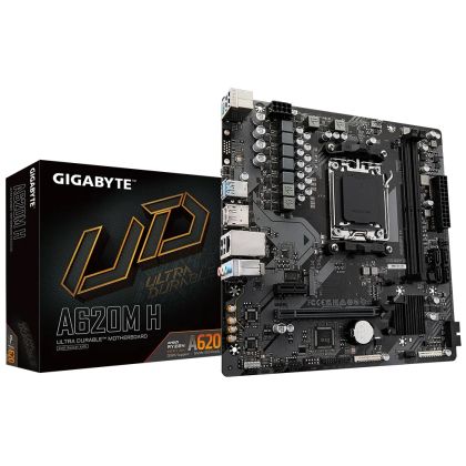 Дънна платка GIGABYTE A620M H (AMD AM5, 2 x DDR5, 1 x M.2, HDMI, DisplayPort) Micro ATX