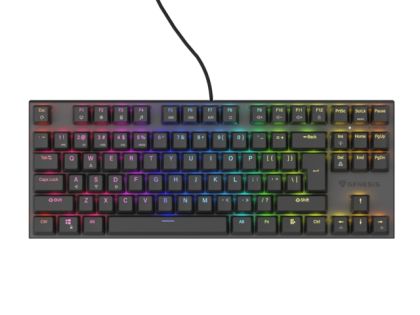 Геймърска клавиатура GENESIS Thor 303 TKL  (NKG-2175), Wired, Mechanical Brown Switch, RGB Backlight, US Layout, USB, Black