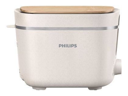 Тостер PHILIPS HD2640/10 Eco Conscious Edition, 830W, 2 отделения, 8 настройки за препичане, Коприненобяло матово покритие