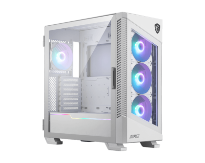 Кутия MSI MPG VELOX 100R WHITE, Mid-Tower, ARGB, Tempered glass, White - 306-7G18W22-809