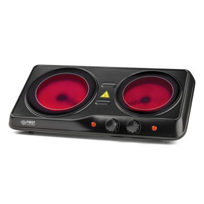 Двоен инфрачервен котлон FIRST AUSTRIA FA-5097-2, 2000W, Термостат, Черен