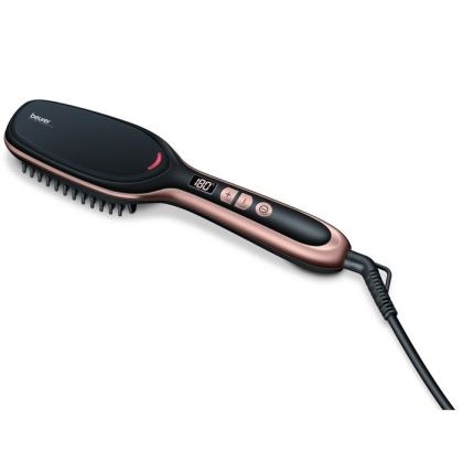 Електрическа четка BEURER HS 60 Hair straightening brush, 45W, 120-200°C, LED дисплей, Керамично покритие, Йонна функция