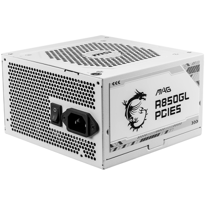 Захранване MSI MAG A850GL PCIE5 WHITE, 850W, 80 Plus Gold, Full Modular
