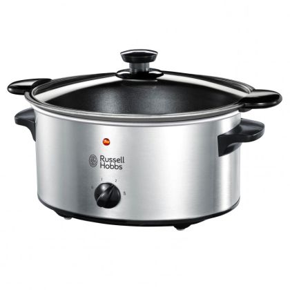 Уред за бавно готвене Slow Cooker RUSSELL HOBBS Cook 22740-56, 160 W, 3.5 л, 2 програми, Запазване на топлината, Инокс
