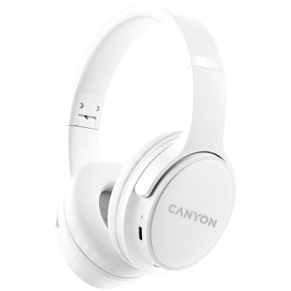 Безжични слушалки CANYON OnRiff 4 (CNS-CBTHS4W), Bluetooth, 40 мм, White